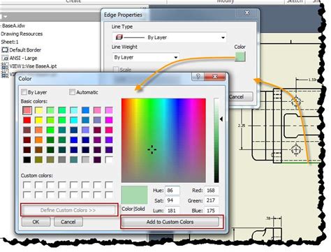 Working With Inventor Drawing Colors Synergis
