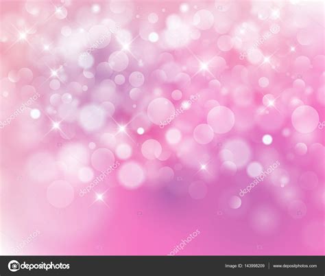 Light Pink Vector Bokeh Background Made From White Lights