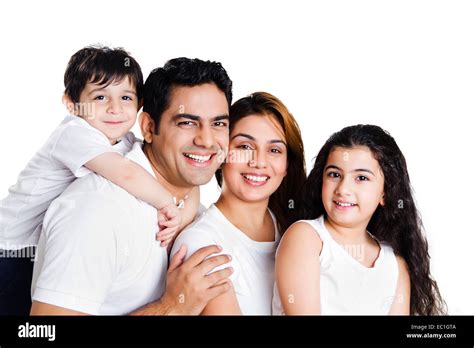 Indian Parents With Children Fun Stock Photo Alamy