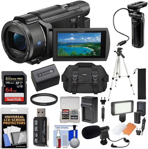 sony handycam fdr ax53 wi fi 4k ultra hd video camera camcorder gp vpt1 grip 27242895638 ebay