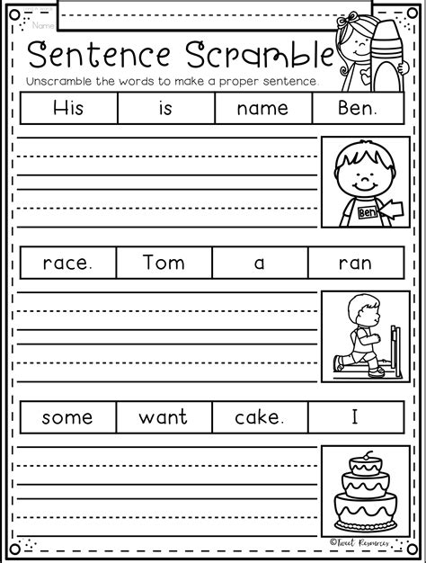 How To Write A Sentence 1st Grade