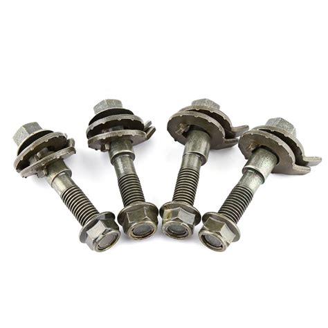 4pcs Camber Kit Cam Bolt 14mm Vehicles Steel Four Wheel Alignment