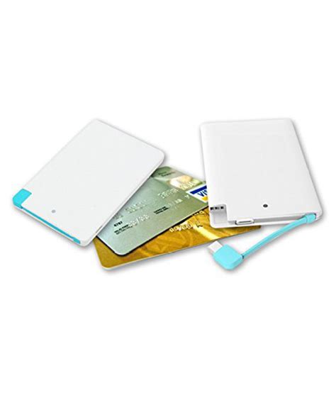 It's small enough to fit into your wallet and with a 2500 mah battery, it's powerful enough to charge your smartphone. Ebons CREDIT CARD 5000 -mAh Li-Polymer Power Bank White - Power Banks Online at Low Prices ...