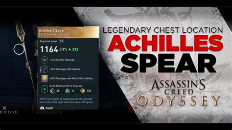 Assassins Creed Odyssey Achilles Spear Chest Location Youtube