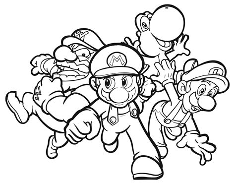 A page for describing characters: mario coloring pages to print | Minister Coloring
