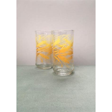 1970s Libbey Golden Wheat Tumblers A Pair Chairish
