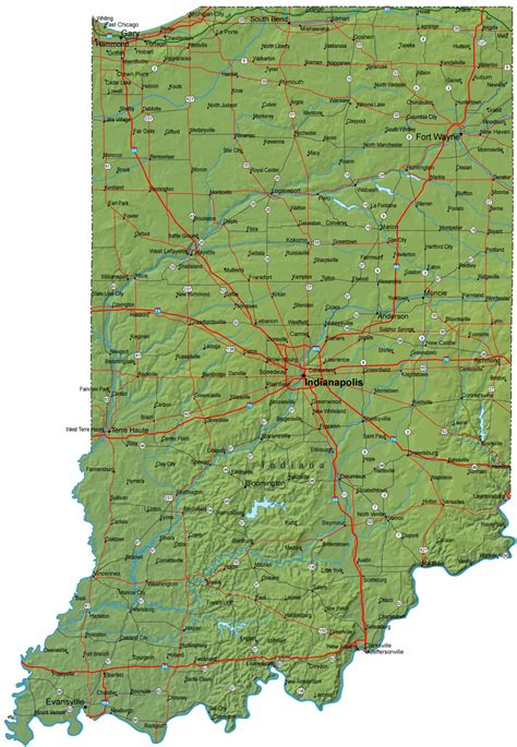 Detailed Indiana Road Map Indiana • Mappery