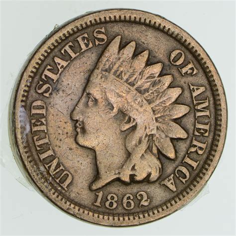 1862 Indian Head Cent Copper Nickel Property Room