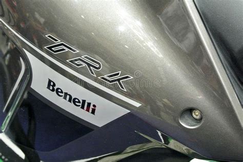 Benelli Motorcycle Brand And Logos At The Motorcycle Body Editorial