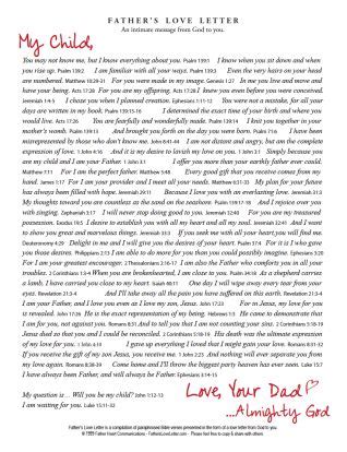 The Father S Love Letter Printable Printable Word Searches Gambaran