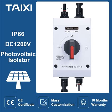 Photovoltaic Electrical Isolator Solar Switch Pv Photovoltaic Dc Switch