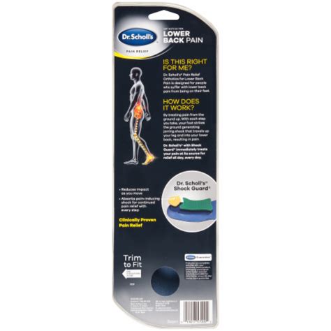 Dr Scholls Mens Orthotics For Lower Back Pain Size 8 14 1 Ct Fry
