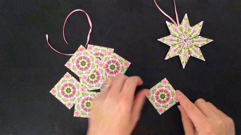 paper star ornament teabag folding tutorial youtube