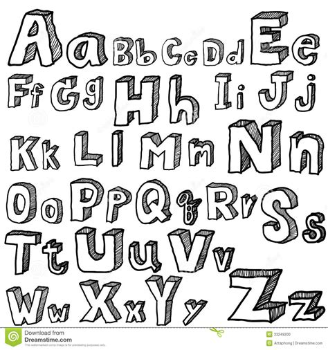 These super cool fonts will definitely help your text stand out. Font freehand vector stock vector. Illustration of ...
