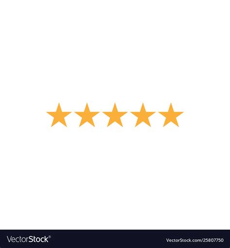 5 Star Rating Icon Graphic Design Template Vector Image