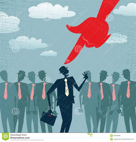 Abstract Businessman Is Picked And Selected. Royalty Free Stock Image ...