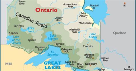 Map Of Ontario World Map North America Canada Ontario Large