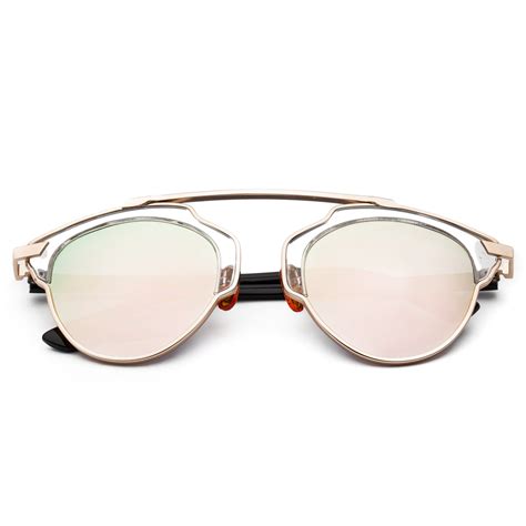 chb women s hd mirrored lens creative metal frame street fashion designer polarized sunglasses