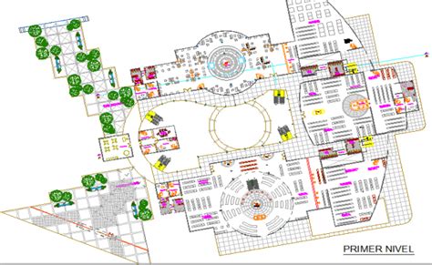 First Floor Layout Plan Details Of City Shopping Mall Dwg File First