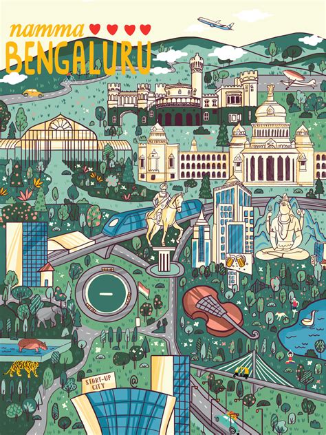 Check Out My Behance Project Bangalore Map Project For Chumbak