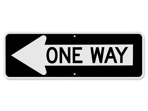 One Way With Left Arrow Sign 36 X 12 H 5758 Uline