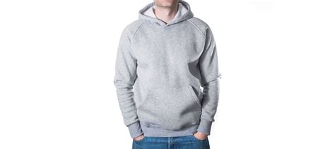 man guy  blank grey hoodie sweatshirt mock  isolated pla stock photo  image