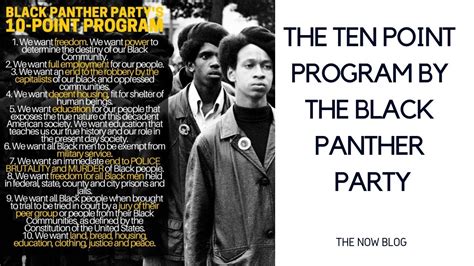The Black Panthers Point Program Youtube