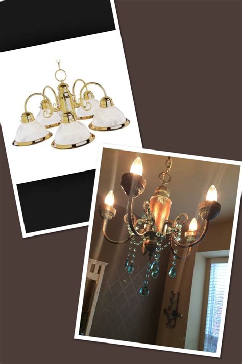 My Chandelier Makeover Before And After Chandelier Makeover