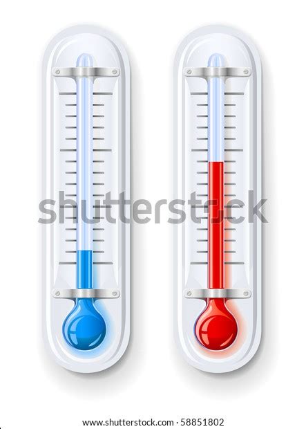 Thermometer Measuring Hot Cold Temperature Stock Vector Royalty Free