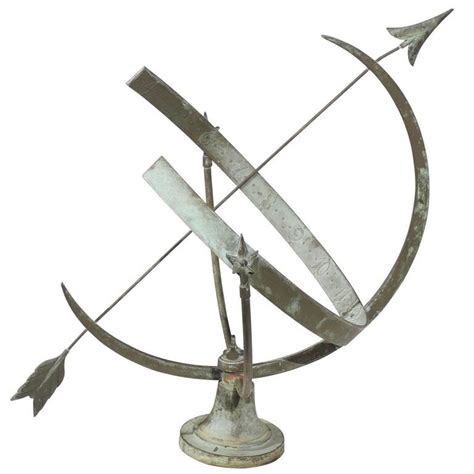 This sundial stand is made specifically to mount any one of our many sundials. Early 20th Century Metal Armillary Sphere Sundial with ...