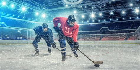 Ice Hockey Players In Action Stock Image Image Of Hockey Goal 160800043