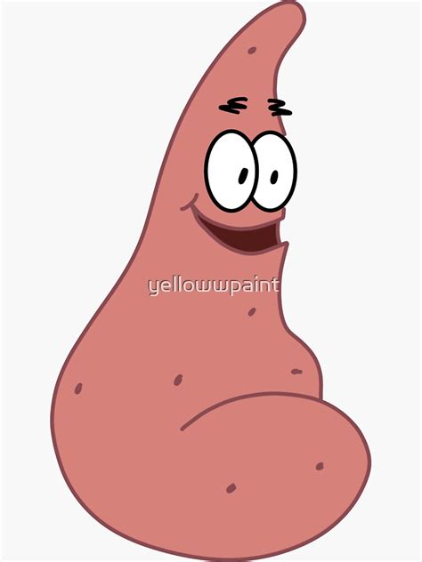 Patrick With No Arms Or Legs Sticker For Sale By Yellowwpaint Redbubble