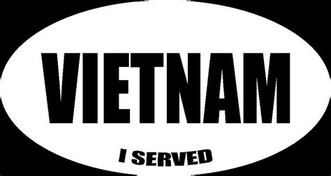 I Served Vietnam Oval Vinyl Car Graphics Window Bumper Sticker Decal Us