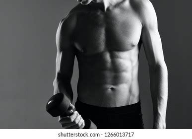 Athletic Man Naked Pumped Body Shakes Stock Photo 1266013717 Shutterstock
