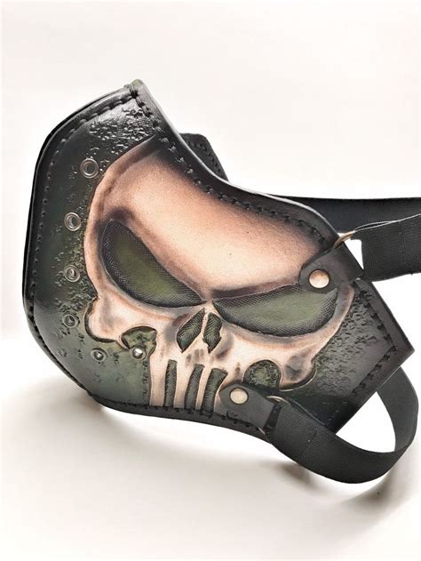 Punisher Skull Mask Custom Leather Motorcycle Mask Etsy In 2023