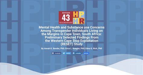 mental health and substance use concerns among transgender individuals living on the margins in