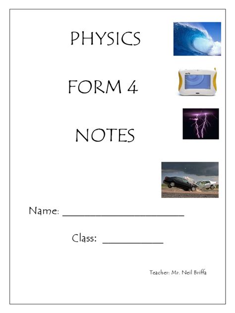 Physics Form 4 Notes