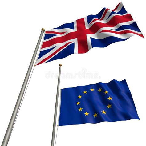 Brexit The Flag Of Great Britain With Eu Flag Stock Illustration