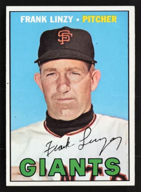 FRANK LINZY 1967 Topps 279 San Francisco Giants EXCELLENT ÉTAT EX a