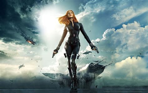 Women Redhead Anime Captain America Civil War Scarlett Johansson