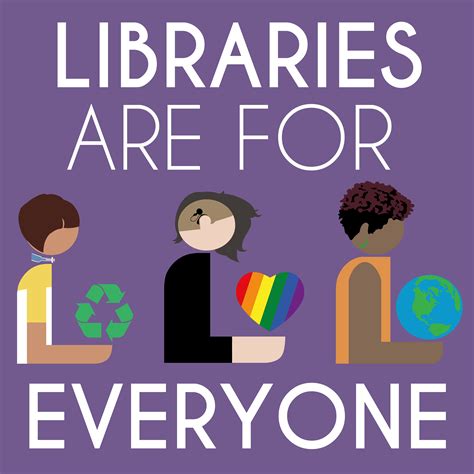 Libraries Are For Everyone Purple Graphic Library Developments