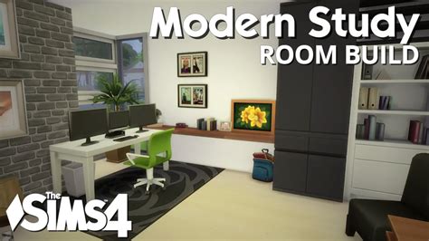The Sims 4 Room Build Modern Study Youtube