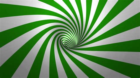 Hypnotic Spiral â Swirl Green And White Background In 3d Stock Footage