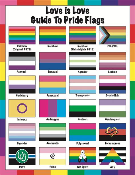 Love Is Love Guide To Pride Flags LGBTQ Flags Rainbow Etsy Australia