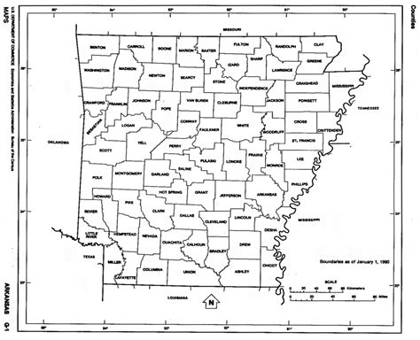 Arkansas Black And White Outline Map United States Full Size Ex