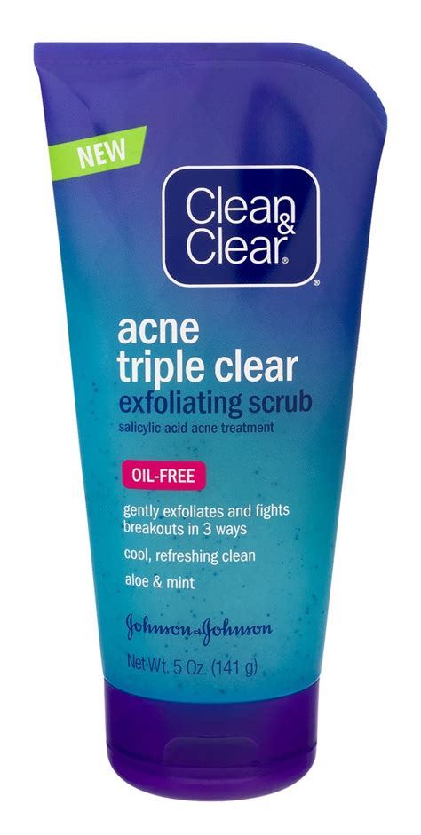 Clean And Clear Acne Triple Clear Exfoliating Scrub Oil Free 5 Oz Shipt