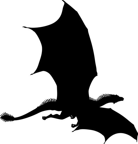 Flying Dragon Clipart Black And White Christmas