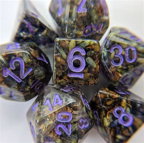 Handmade Resin Dice Set Full Of Lavender By Therin Of Cozygamer In 2020