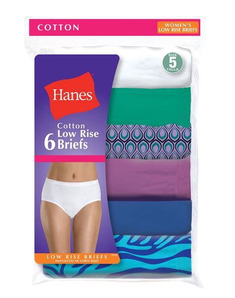 Hanes Womens Cool Comfort No Ride Up Low Rise Cotton Brief 6 Pack Apparel Direct Distributor