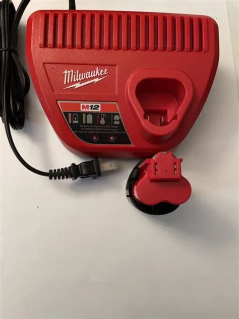 Brand New Milwaukee M12 Red Lithium 12v Li Ion 15 Battery And Charger 48